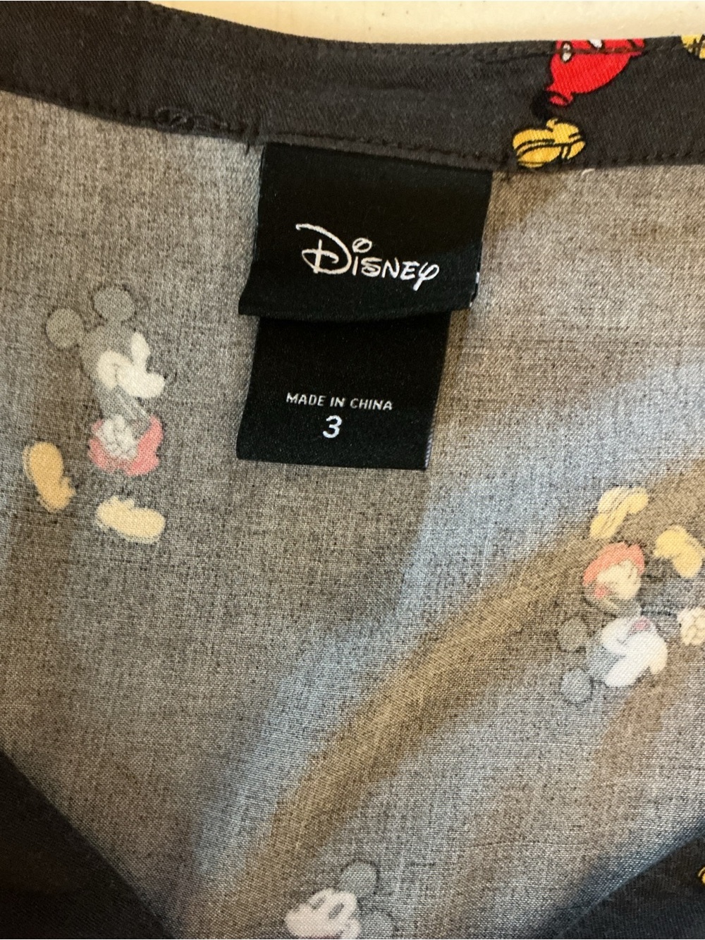Disney Mickey Mouse Zip Front Tunic Blouse Torrid Size 3/3X Plus Drawstring - Picture 4 of 7